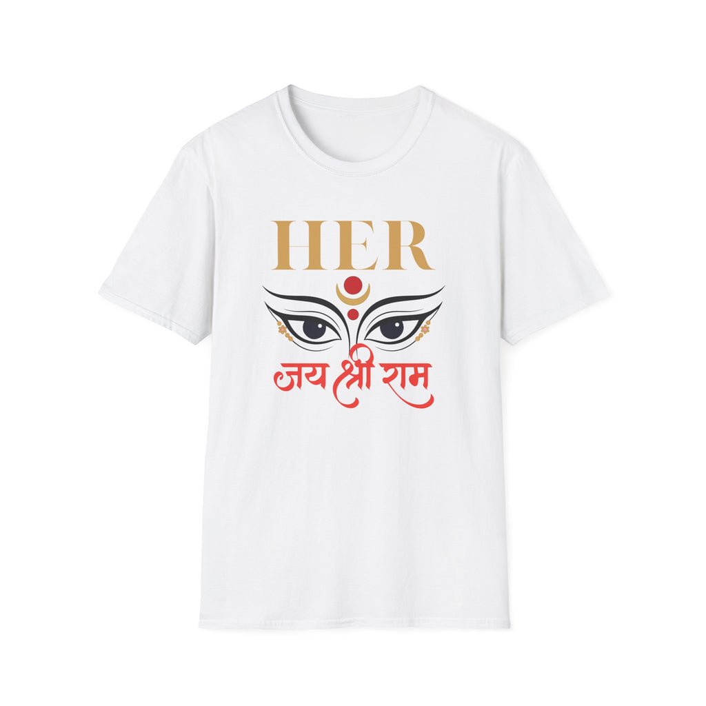 T-Shirt "Jai Shri Ram" Divine Eyes Graphic Tee — Spiritual Hindu Festival Shirt
