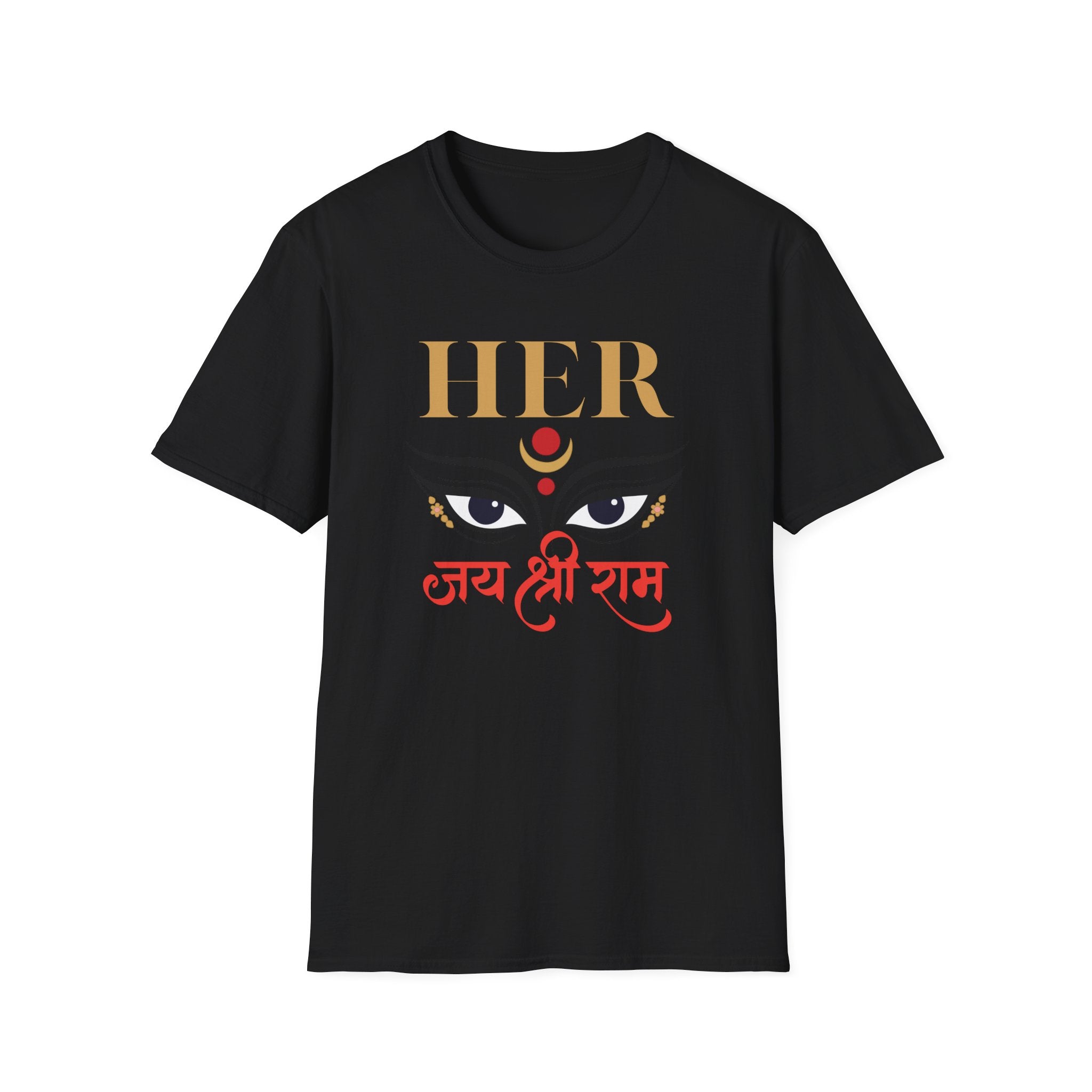 T-Shirt "Jai Shri Ram" Divine Eyes Graphic Tee — Spiritual Hindu Festival Shirt