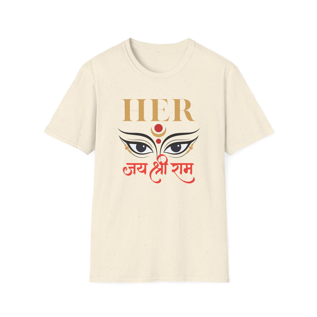 T-Shirt "Jai Shri Ram" Divine Eyes Graphic Tee — Spiritual Hindu Festival Shirt