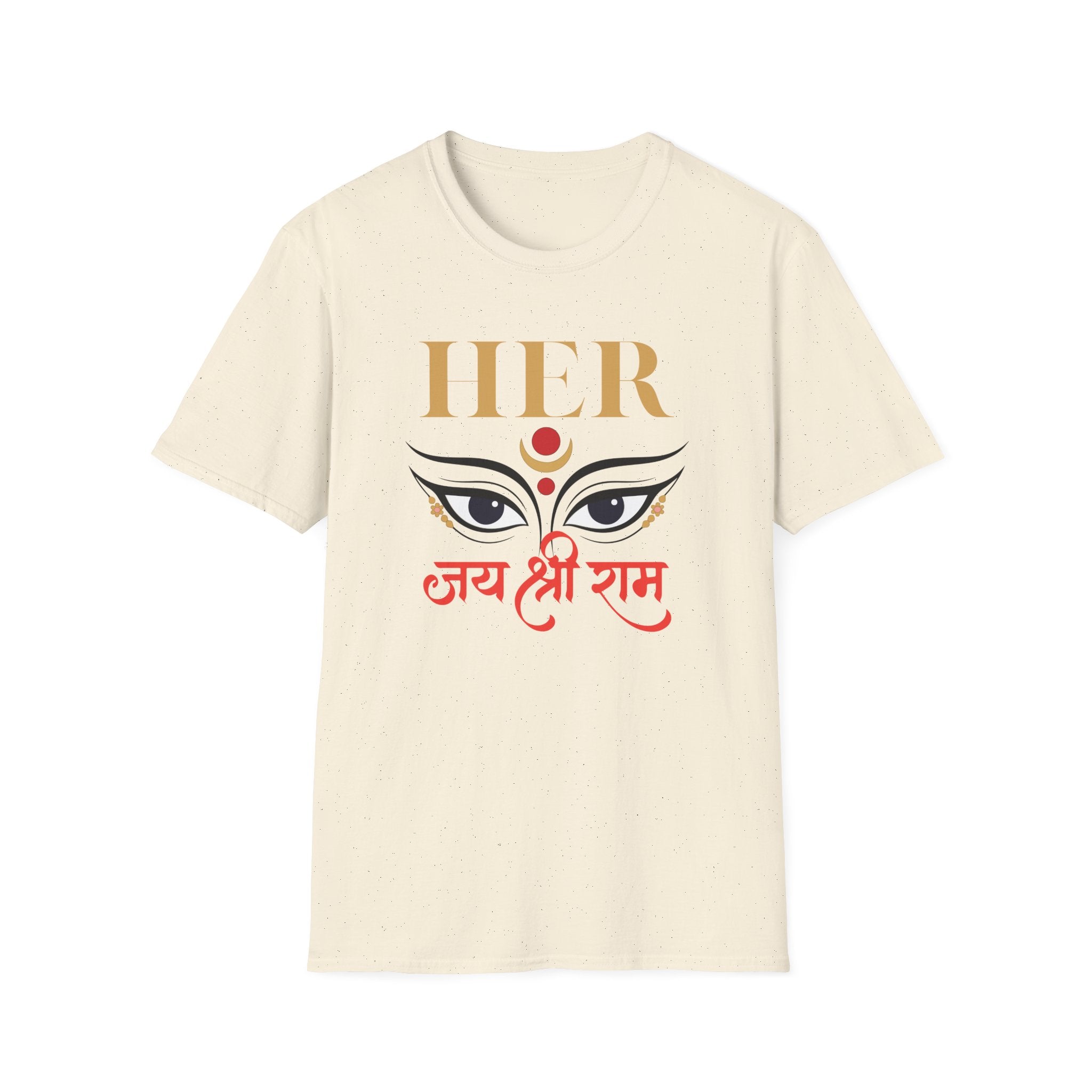 T-Shirt "Jai Shri Ram" Divine Eyes Graphic Tee — Spiritual Hindu Festival Shirt