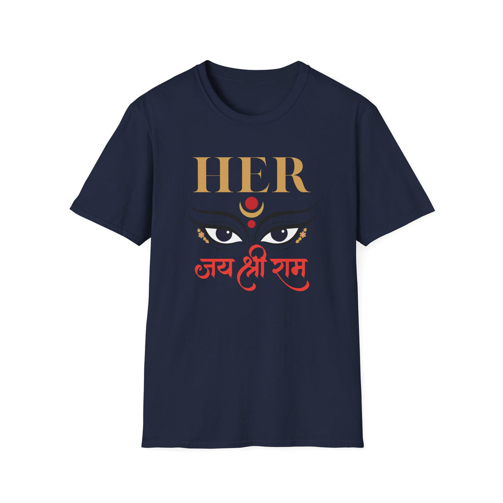 T-Shirt "Jai Shri Ram" Divine Eyes Graphic Tee — Spiritual Hindu Festival Shirt