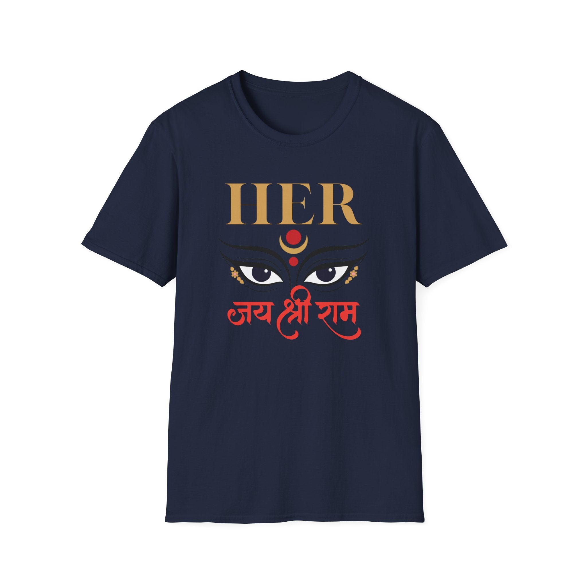 T-Shirt "Jai Shri Ram" Divine Eyes Graphic Tee — Spiritual Hindu Festival Shirt