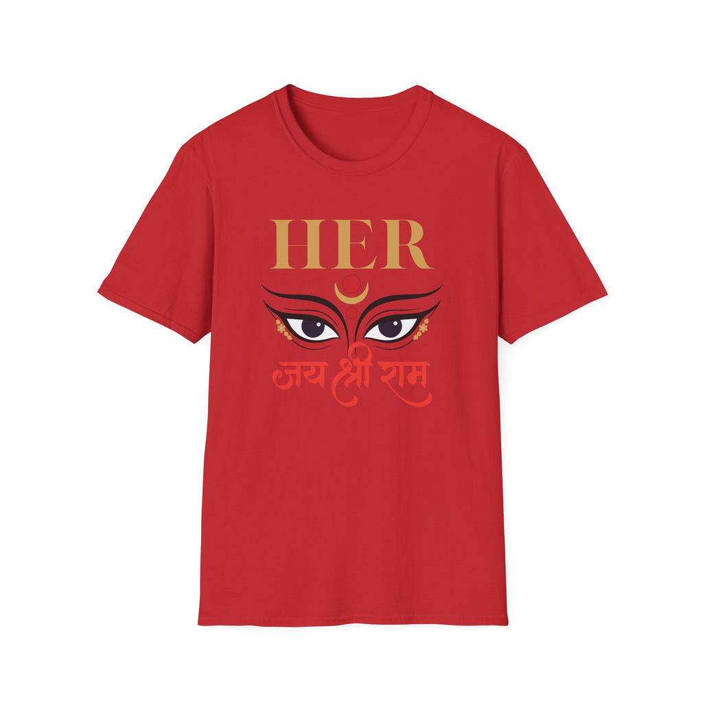 T-Shirt "Jai Shri Ram" Divine Eyes Graphic Tee — Spiritual Hindu Festival Shirt