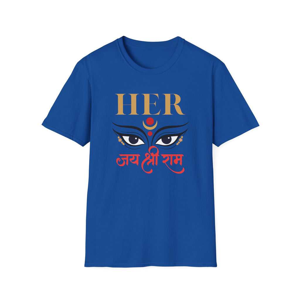T-Shirt "Jai Shri Ram" Divine Eyes Graphic Tee — Spiritual Hindu Festival Shirt