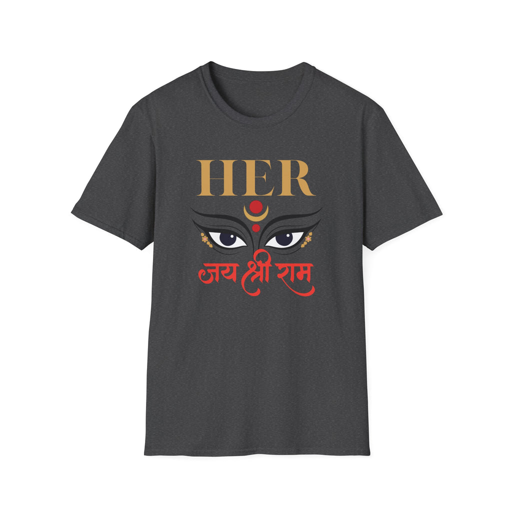 T-Shirt "Jai Shri Ram" Divine Eyes Graphic Tee — Spiritual Hindu Festival Shirt