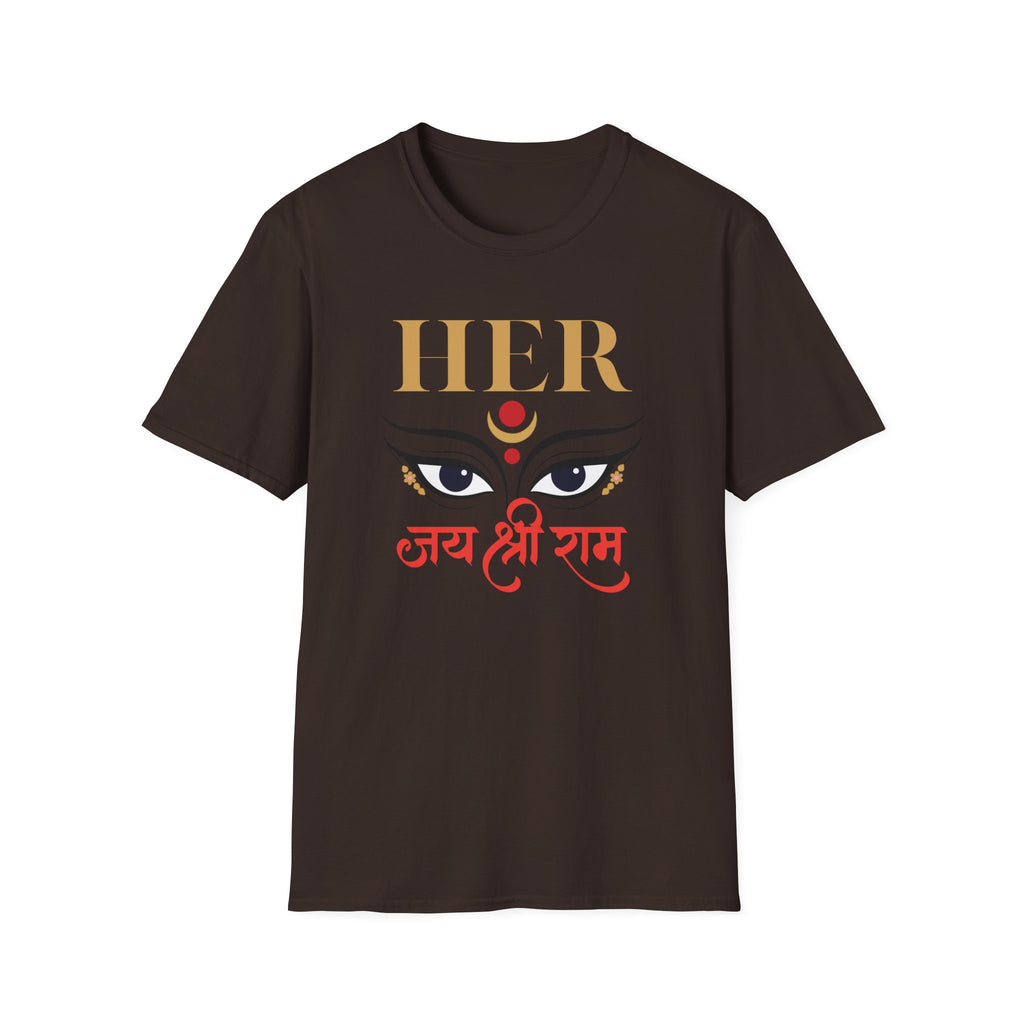 T-Shirt "Jai Shri Ram" Divine Eyes Graphic Tee — Spiritual Hindu Festival Shirt